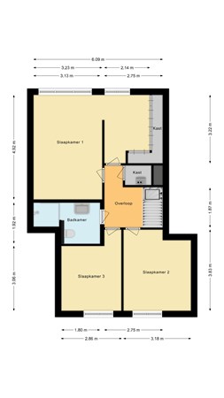 Floorplan - Huntum 33, 1102 JB Amsterdam Zuid-Oost